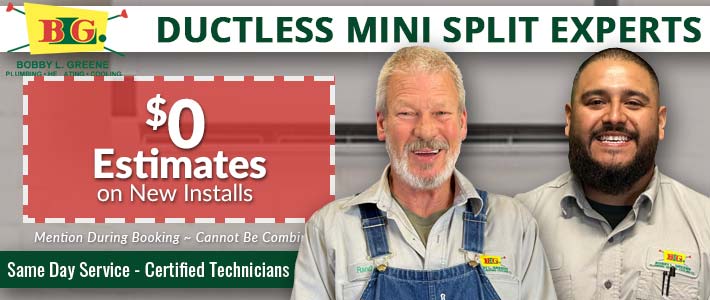 greenwood ductless mini splits Bobby L. Greene Plumbing, Heating & Cooling